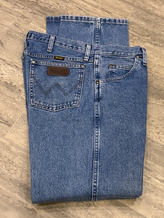 Wrangler Other - Men's Classic Blue Denim Jeans - Casual Straight Fit 47WMZSW Size 34x34